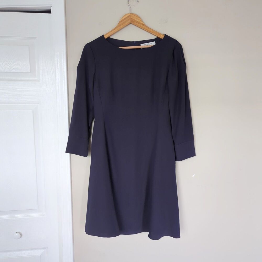 M.M. Lafleur Eggplant Emeline Fit & Flare Dress Size 4 Workwear Business Office